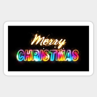 Merry Christmas Raindow Neo Sparkles Sticker